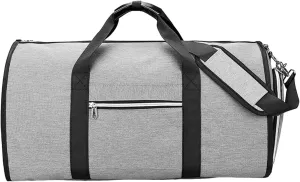 Travel Bag, Foldable Garment Bag, Waterproof, Large Capacity Suit Bag, Luggage Bag for Clothing, Shoe Storage (Grey)