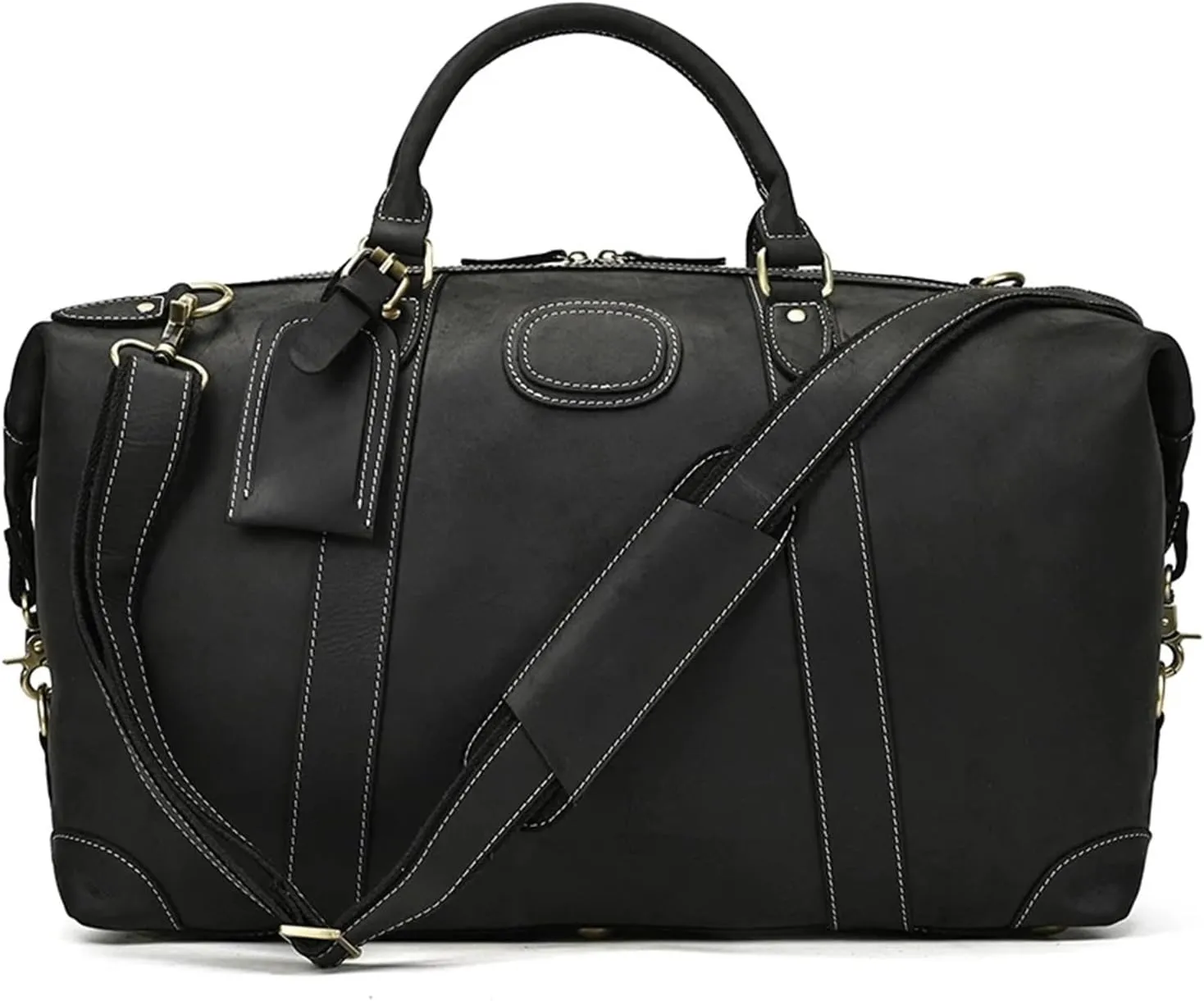 Travel Bags with Rivet Big HandBag for Male Cowhide Duffel Bag Mans Travelling Bag Leather Business Bag