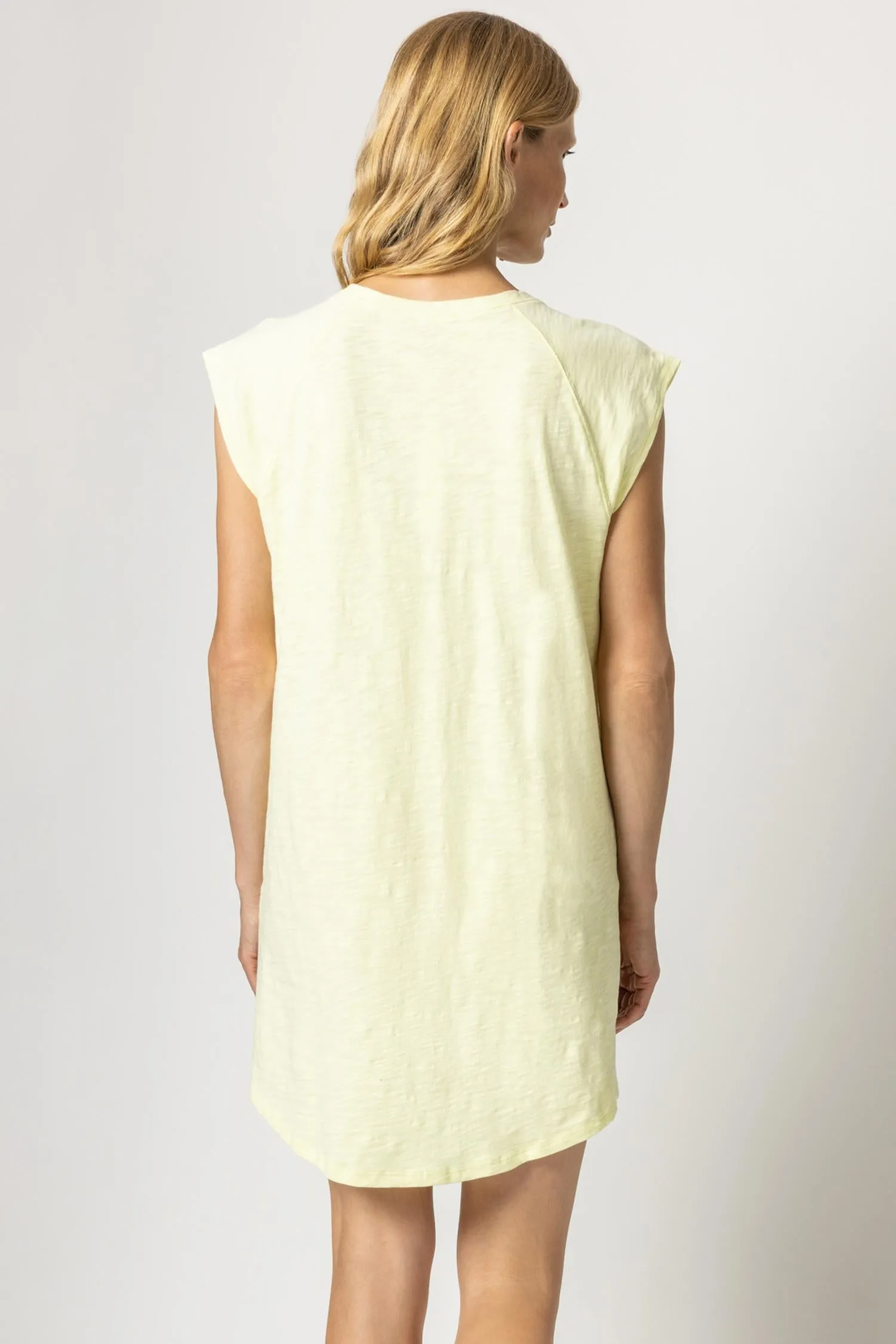 V-Neck Short Sleeve Raglan Dress
