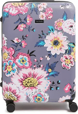 Vera Bradley Hardside Rolling Suitcase Luggage, Parisian Bouquet Dark Gray