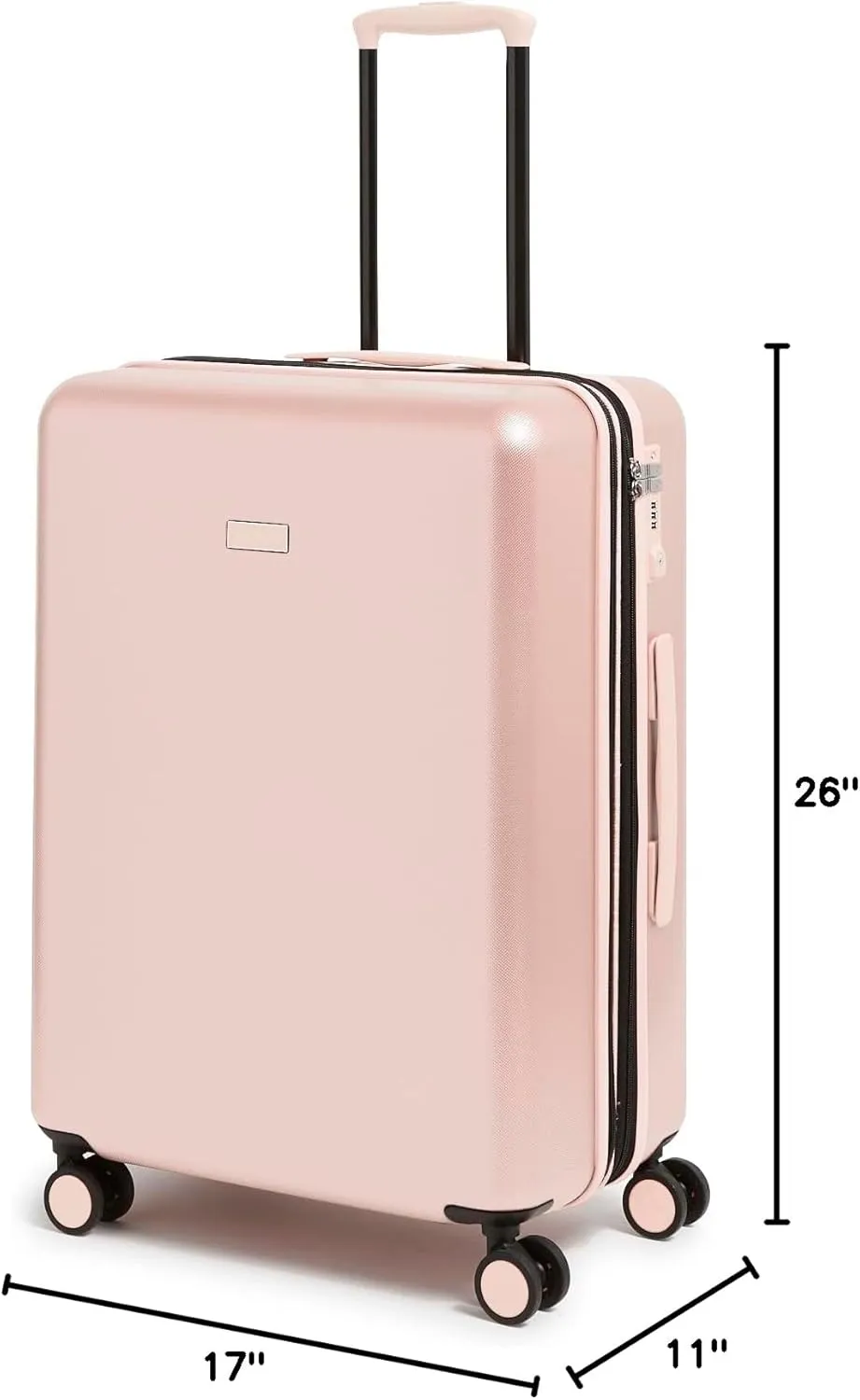 Vera Bradley Hardside Rolling Suitcase Luggage, Rose Quartz