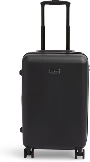 Vera Bradley Women's Hardside Rolling Suitcase Luggage, Black, 22" Carry On