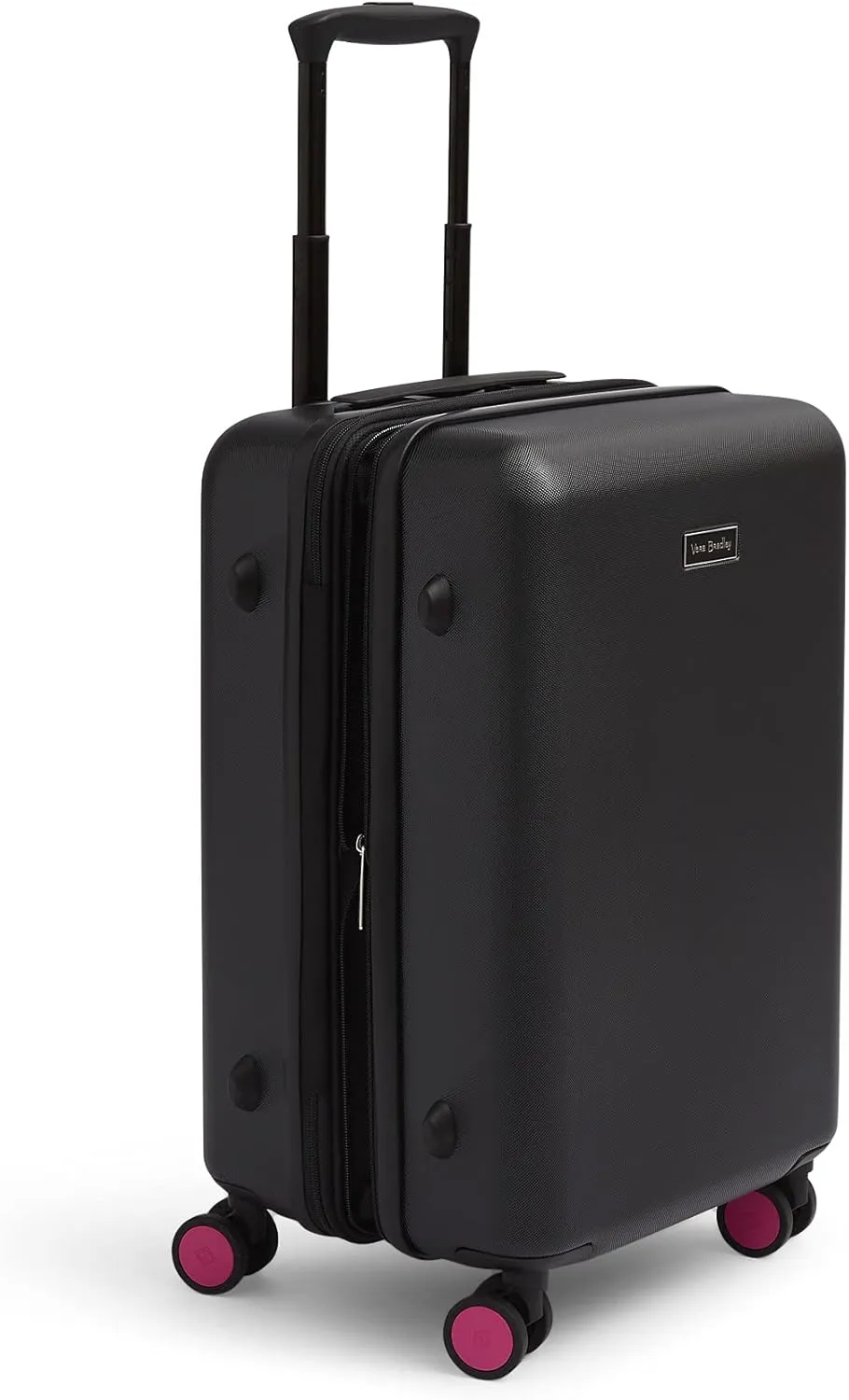 Vera Bradley Women's Hardside Rolling Suitcase Luggage, Black, 22" Carry On