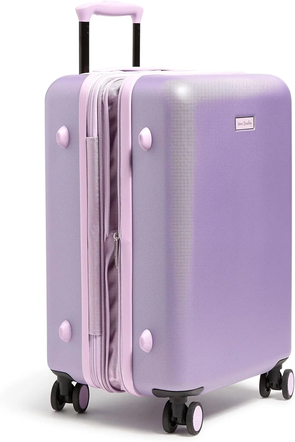 Vera Bradley Women's Hardside Rolling Suitcase Luggage, Purple Shimmer, 22" Carry On