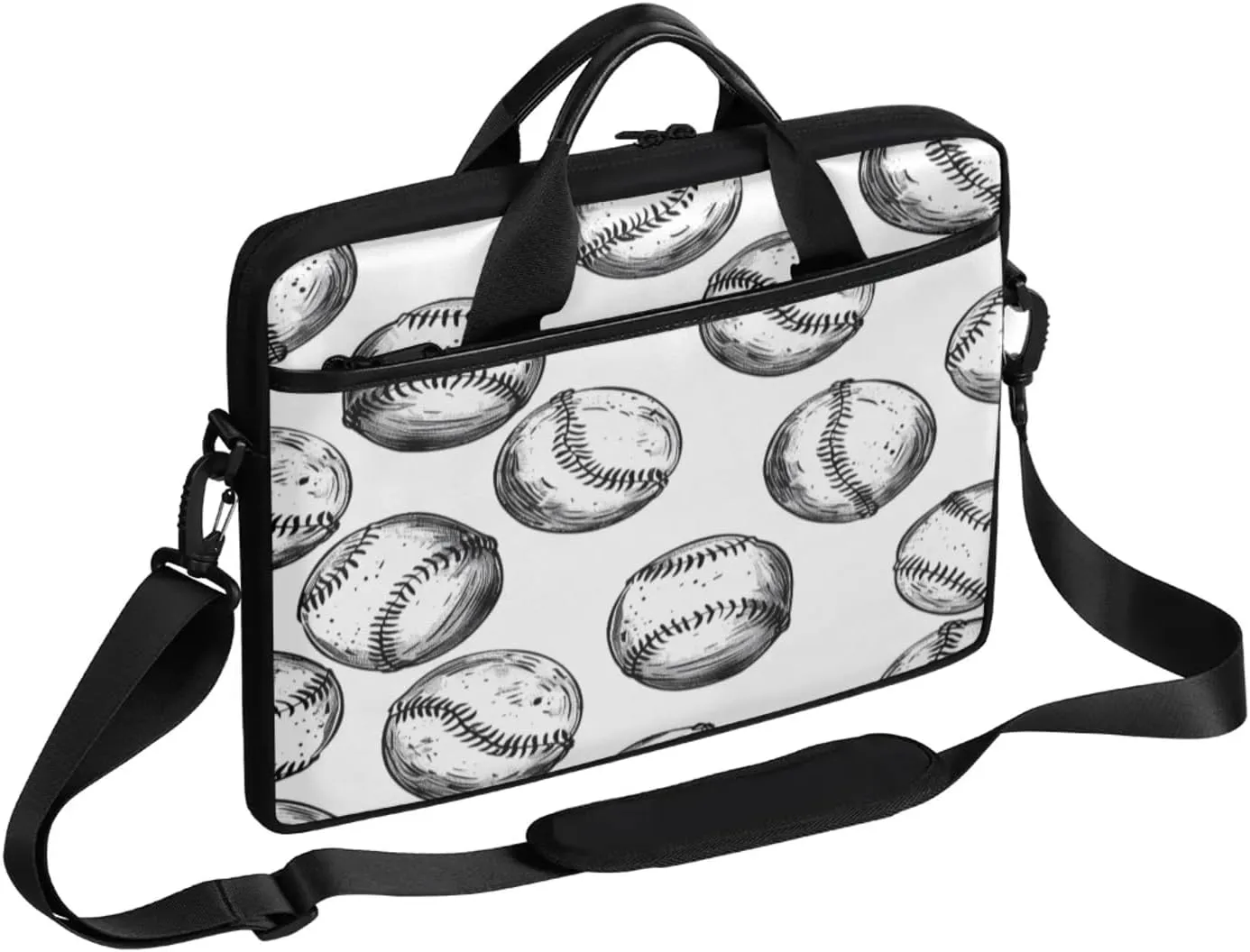 Vintage Baseball Laptop Case Bag with Detachable Strap Waterproof Laptop Bag Notebook Carrying Case 15.6 inch Laptop Sleeve Bag for Men Women Work Travel