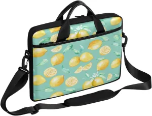 Watercolor Lemons Laptop Case Bag with Detachable Strap Waterproof Laptop Bag Notebook Carrying Case 15.6 inch Laptop Sleeve Bag for Men Women Work Travel