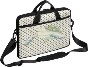 Watercolor Turtle Dots Laptop Case Bag with Detachable Strap Waterproof Laptop Bag Notebook Carrying Case 15.6 inch Laptop Sleeve Bag for Men Women Work Travel