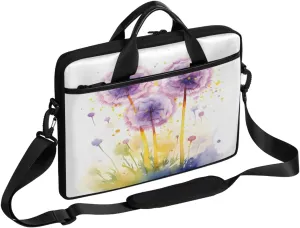 Watercolour Dandelions Laptop Case Bag with Detachable Strap Waterproof Laptop Bag Notebook Carrying Case 15.6 inch Laptop Sleeve Bag for Men Women Work Travel