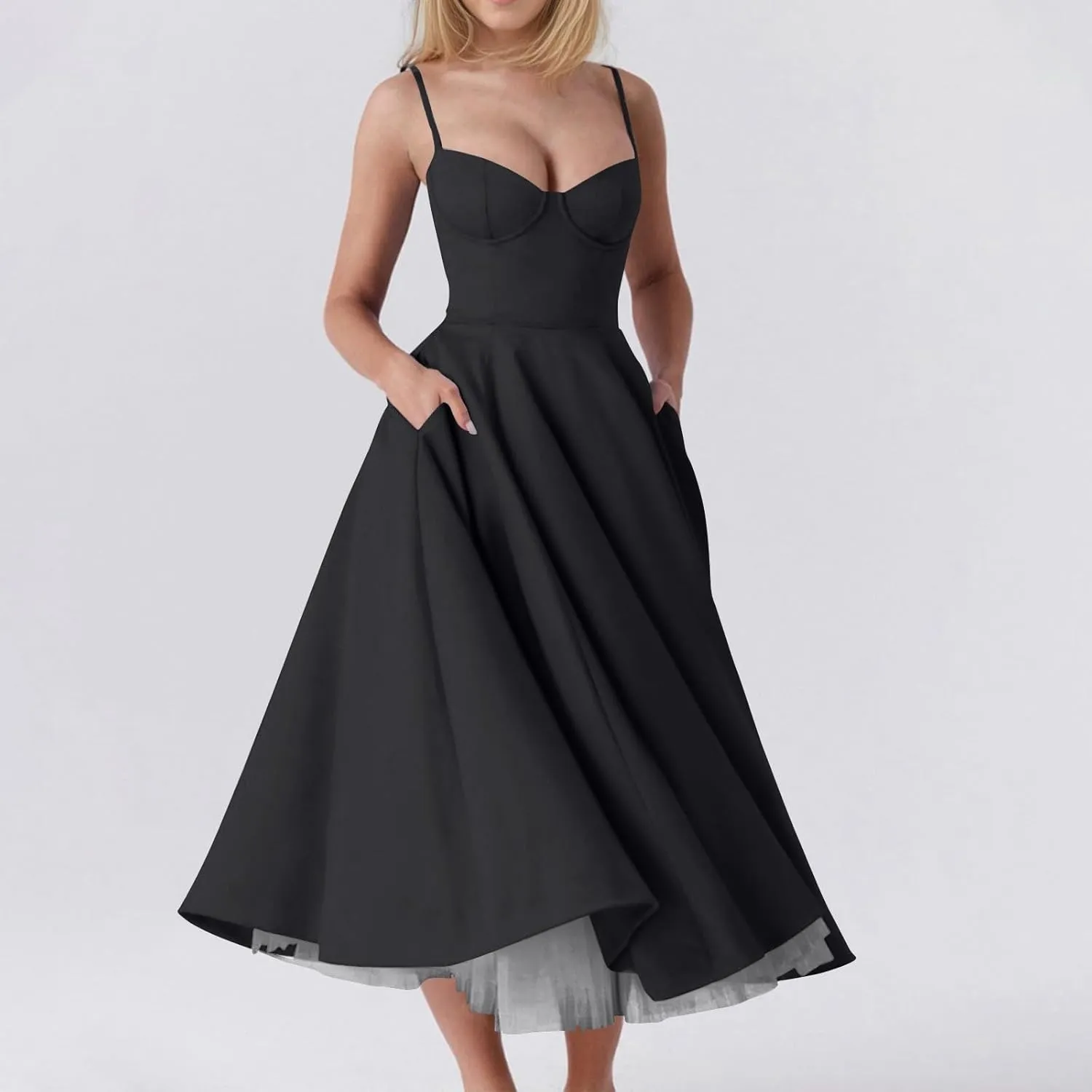 Wedding Guest Dresses for Women Spaghetti Straps Corset Homecoming Floral Cocktail Dress Lace Maxi Prom Dresses