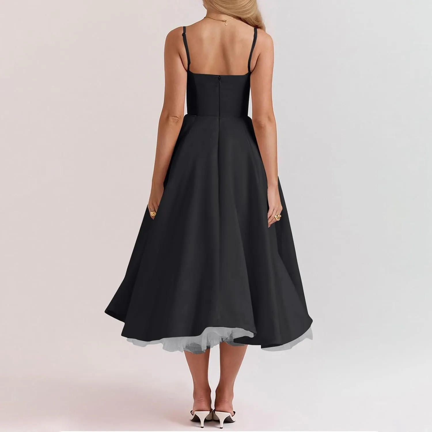 Wedding Guest Dresses for Women Spaghetti Straps Corset Homecoming Floral Cocktail Dress Lace Maxi Prom Dresses