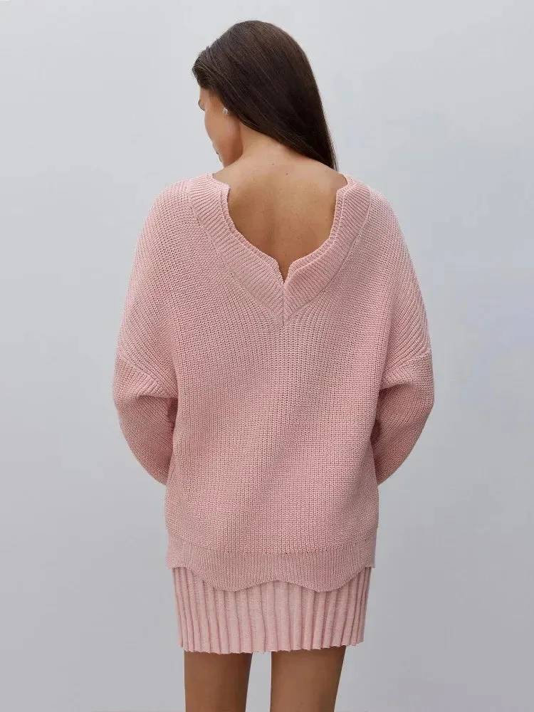 Wenkouban-Christmas Thanksgiving outfits_Elegant Backless Sexy Cut Out Long Sleeve Casual Christmas Sweater