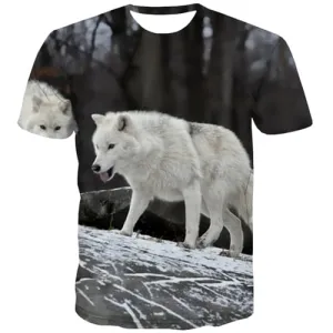 Wolf T-shirt Men Animal Tshirt Printed Street T-shirts 3d Harajuku Tshirts Cool Hip Hop T shirts Funny Short Sleeve Hip hop Men