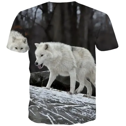 Wolf T-shirt Men Animal Tshirt Printed Street T-shirts 3d Harajuku Tshirts Cool Hip Hop T shirts Funny Short Sleeve Hip hop Men