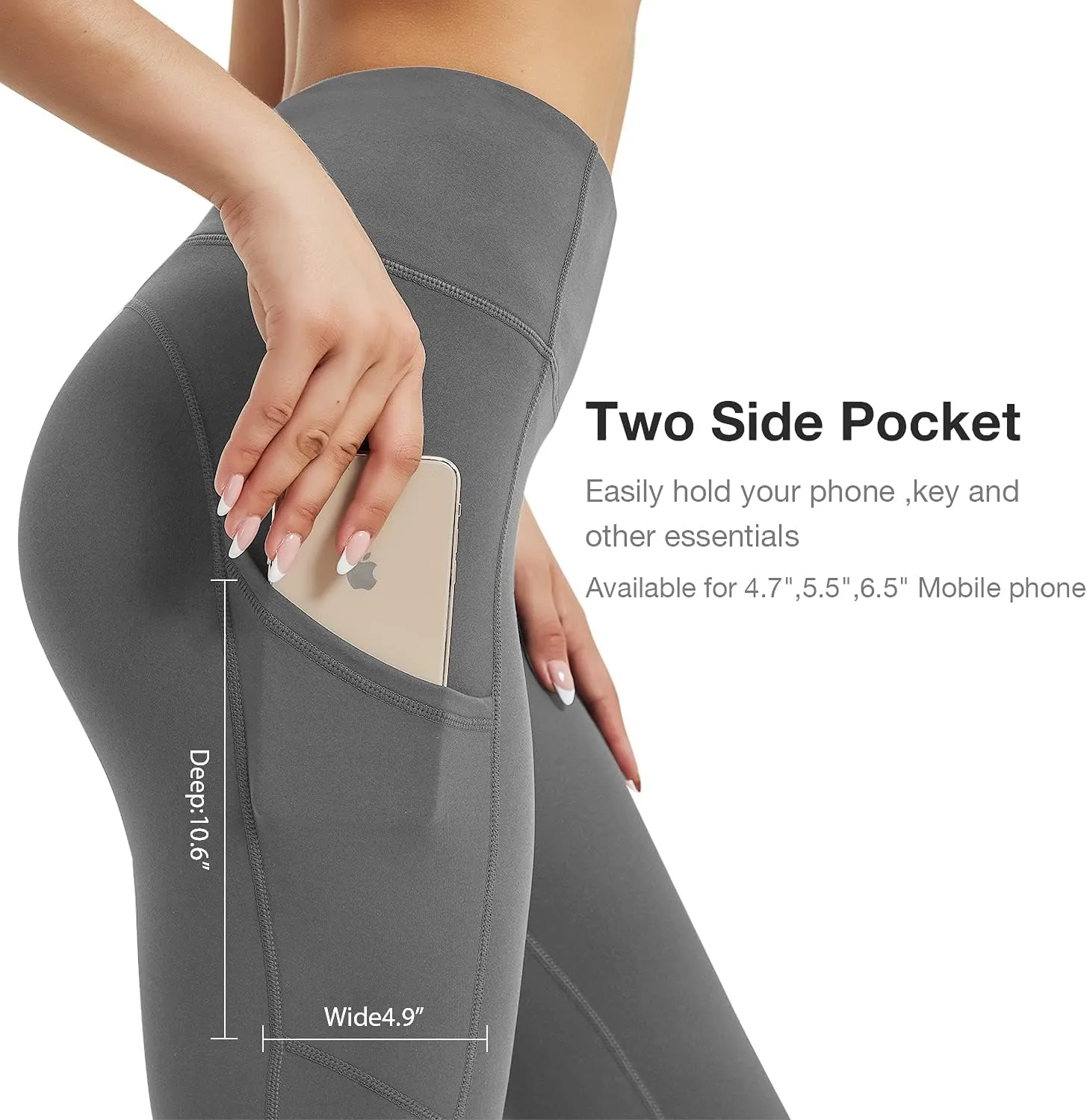 Women's Fleece Lined Leggings with Pocket Waterproof High Waisted Thermal Winter Yoga Pant for Women Workout