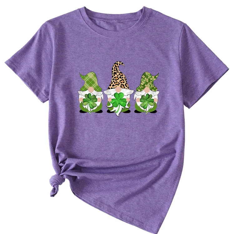 Women's Fun Pattern Printing Women's Round Neck Short Sleeve T Shirt