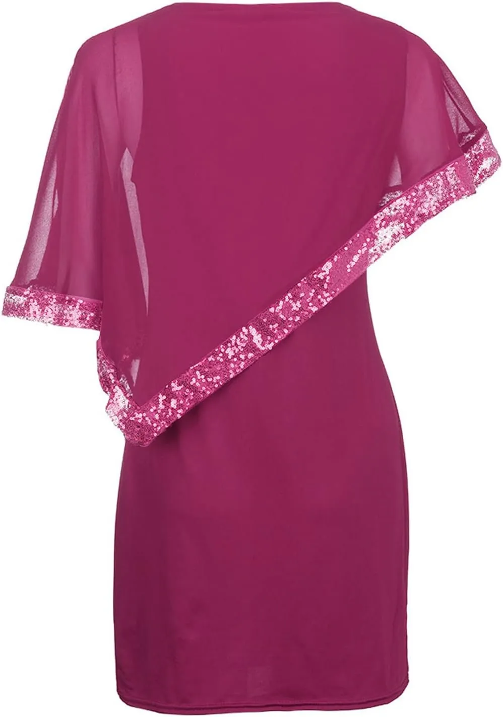 Women's Wedding Guest Dresses Summer Elegant Trendy V-Neck Sequin Solid Lace Prom Party Cocktail Dress, S-5XL