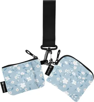 xigua Beautiful Flowers Mini Zip Around Wristlet Wallets,Portable Women Dual Pounch Wristlet Detachable Coin Purse Pouch for Travel Sports Outdoors90