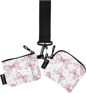xigua Cartoon Bow Mini Zip Around Wristlet Wallets,Portable Women Dual Pounch Wristlet Detachable Coin Purse Pouch for Travel Sports Outdoors174