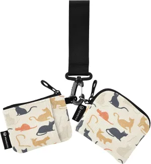 xigua Cat Silhouette Mini Zip Around Wristlet Wallets,Portable Women Dual Pounch Wristlet Detachable Coin Purse Pouch for Travel Sports Outdoors188