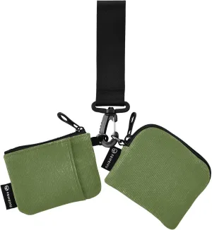 xigua Dark Green Mini Zip Around Wristlet Wallets,Portable Women Dual Pounch Wristlet Detachable Coin Purse Pouch for Travel Sports Outdoors295