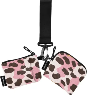xigua Leopard Print Mini Zip Around Wristlet Wallets,Portable Women Dual Pounch Wristlet Detachable Coin Purse Pouch for Travel Sports Outdoors223