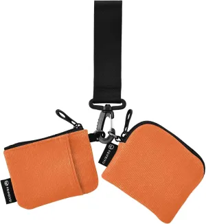 xigua Orange Mini Zip Around Wristlet Wallets,Portable Women Dual Pounch Wristlet Detachable Coin Purse Pouch for Travel Sports Outdoors316