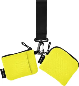 xigua Yellow Mini Zip Around Wristlet Wallets,Portable Women Dual Pounch Wristlet Detachable Coin Purse Pouch for Travel Sports Outdoors352