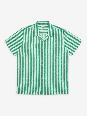 Y&F Kids Green Stripes Pattern Shirt