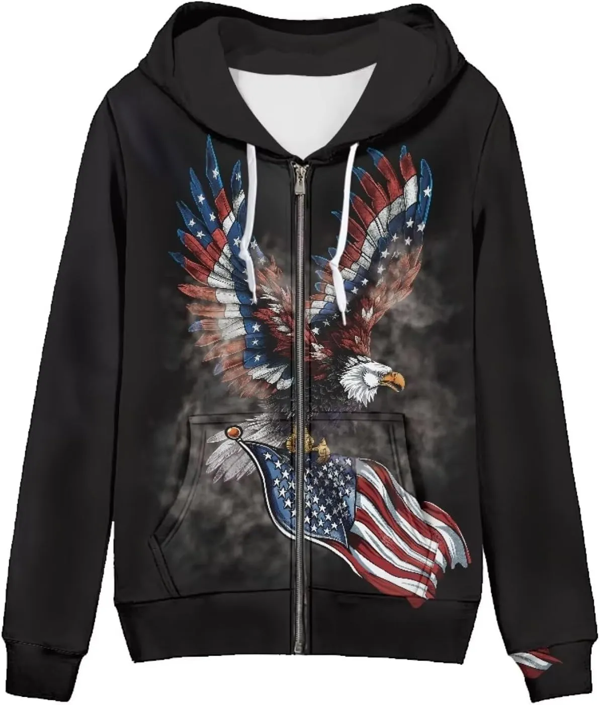 Zip Up Hoodie Women Oversize Hooded Sweatshirt, Causal Pullover Cardigan Drawstring Hoodies with Pockets