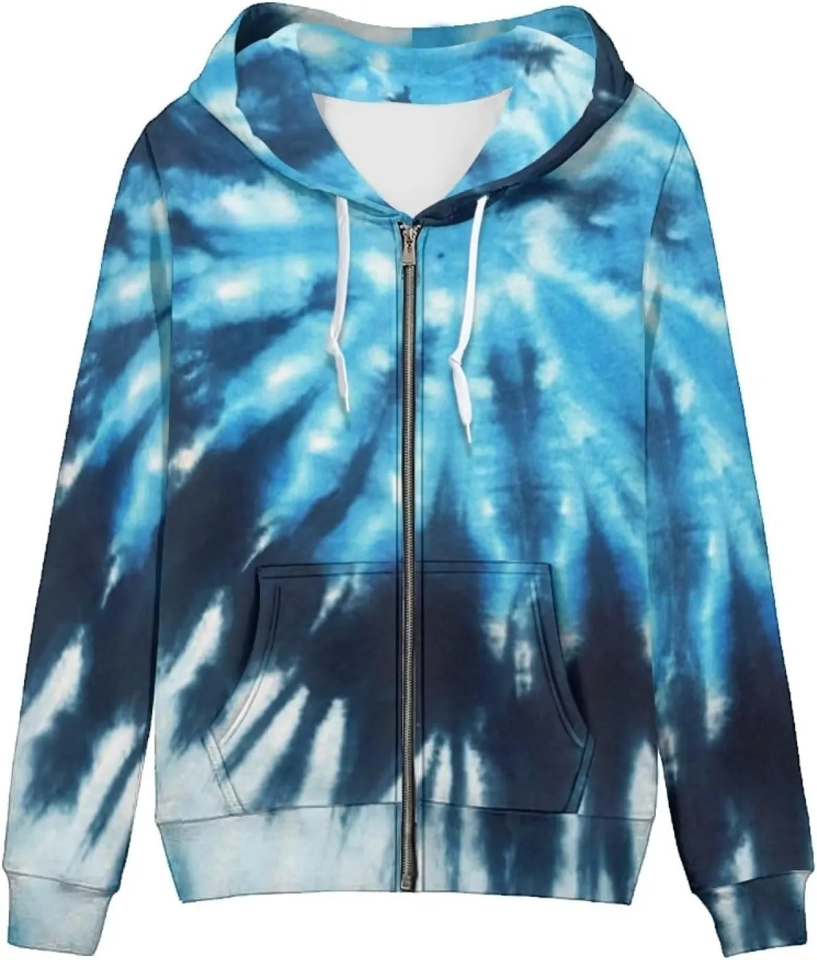 Zip Up Hoodie Women Oversize Hooded Sweatshirt, Causal Pullover Cardigan Drawstring Hoodies with Pockets